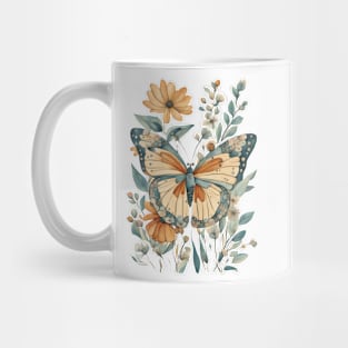 Butterfly Flowers Mug